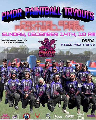 Hey All! 

PMDR Paintball is looking to add a few more committed players to our roster for the 2026 season and beyond. 2025 w...