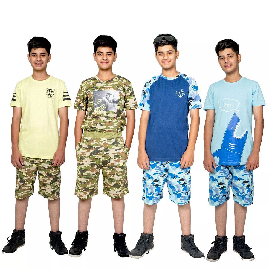Boys T-Shirt and Short Set Cotton Summer Camo Army Camouflage 2 Piece Outfits product image (4)