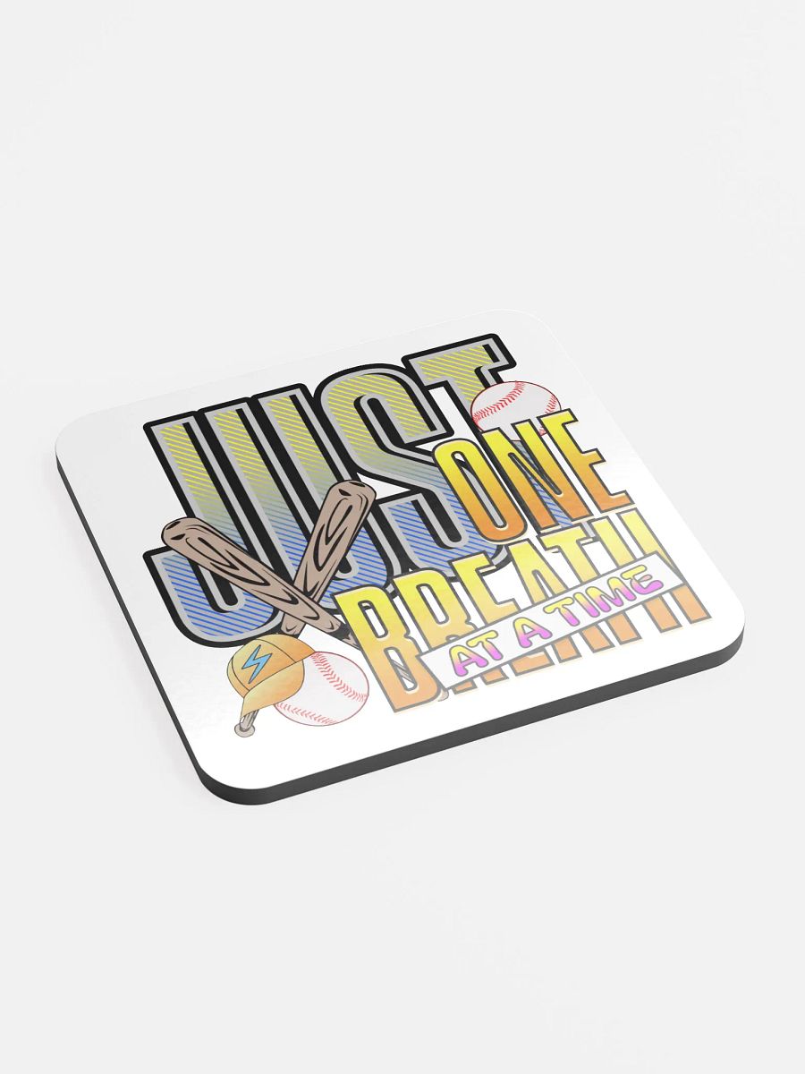 Just One Breath At A Time Baseball Inspirations Cork Coaster product image (3)