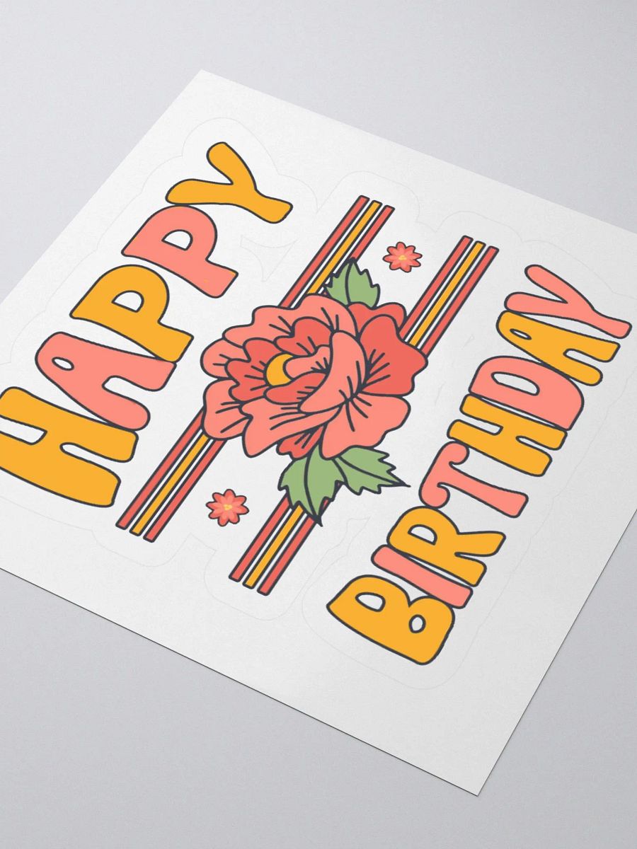 Happy Birthday (Flowers) Sticker product image (3)