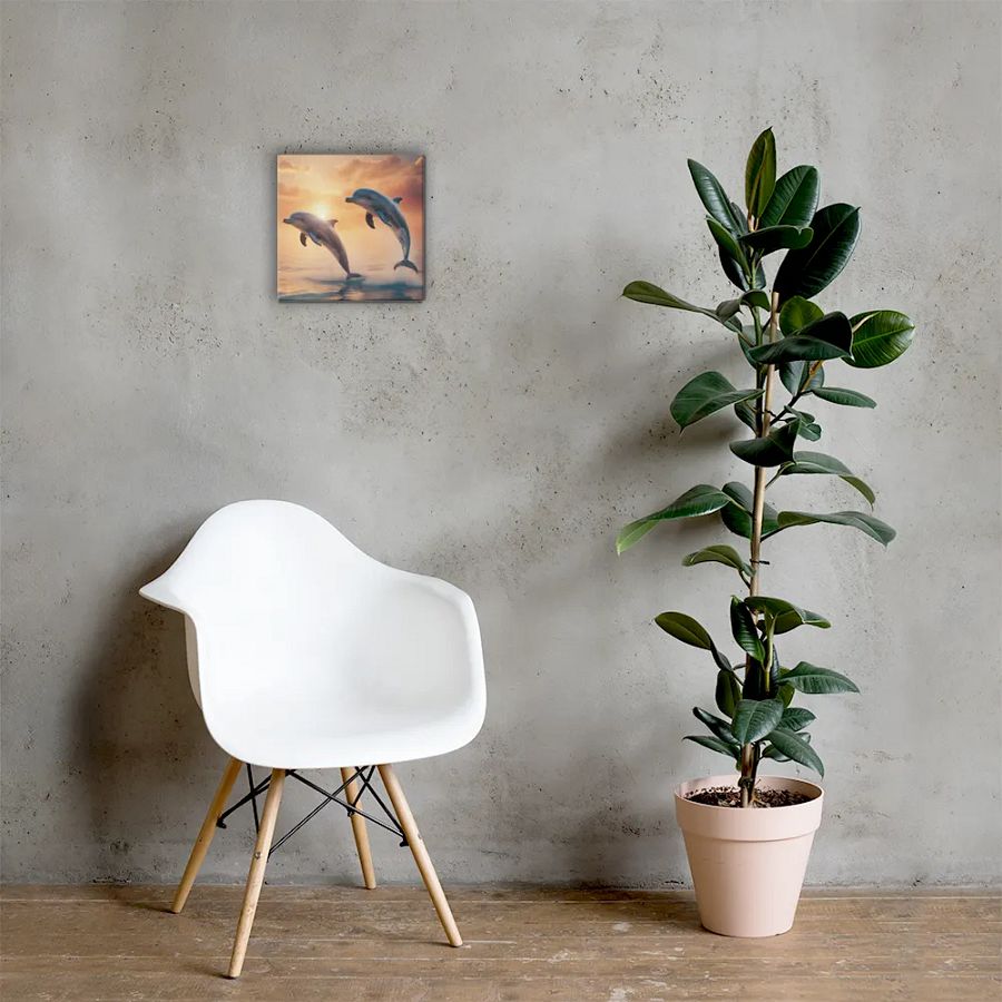 Dolphins Leaping From The Sea Wall Art product image (5)