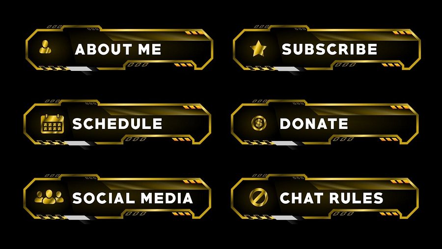 Golden Luxury Twitch Panels product image (1)