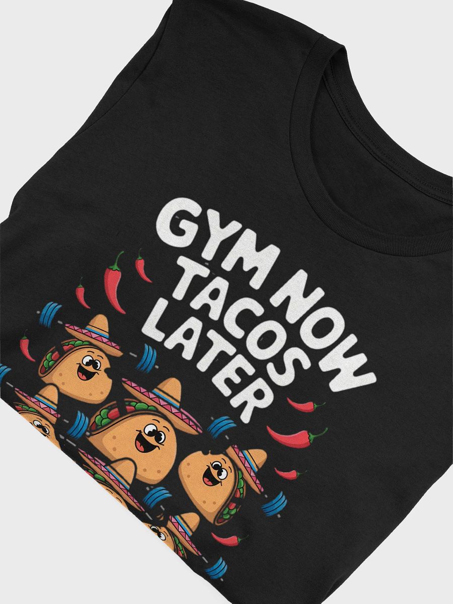 Funny "Gym Now, Tacos Later" Workout T-Shirt – Cute Taco Weightlifting Design product image (23)