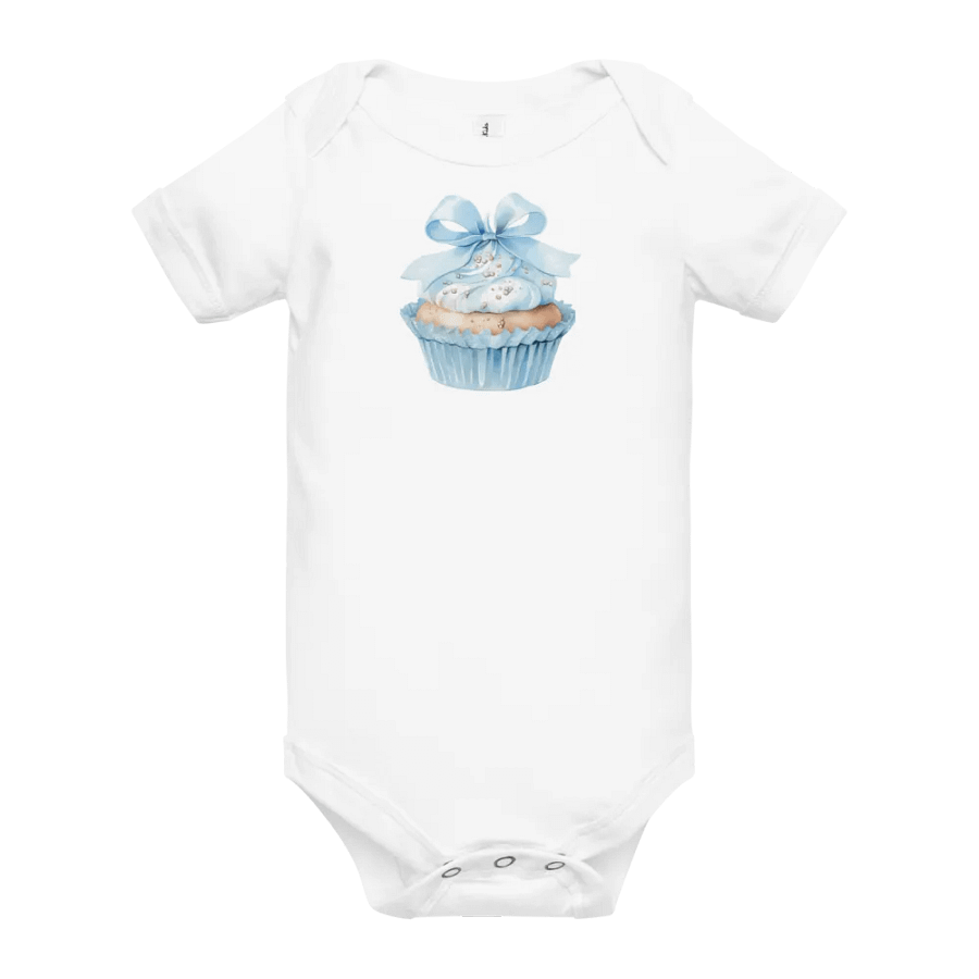 Baby Blue Gift Cupcake Onesie product image (12)