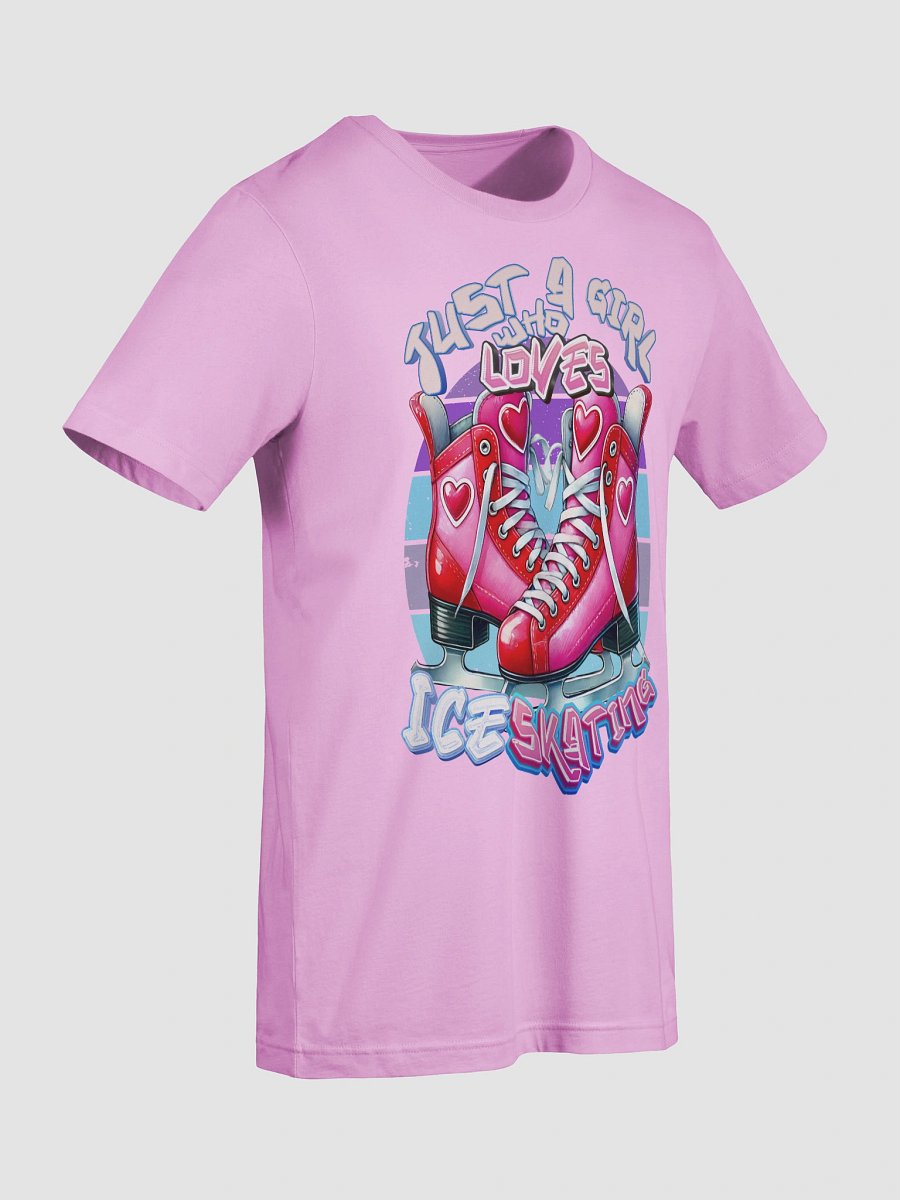 Just a Girl Who Loves Ice Skating Pink Skates T-Shirt for Skaters product image (10)