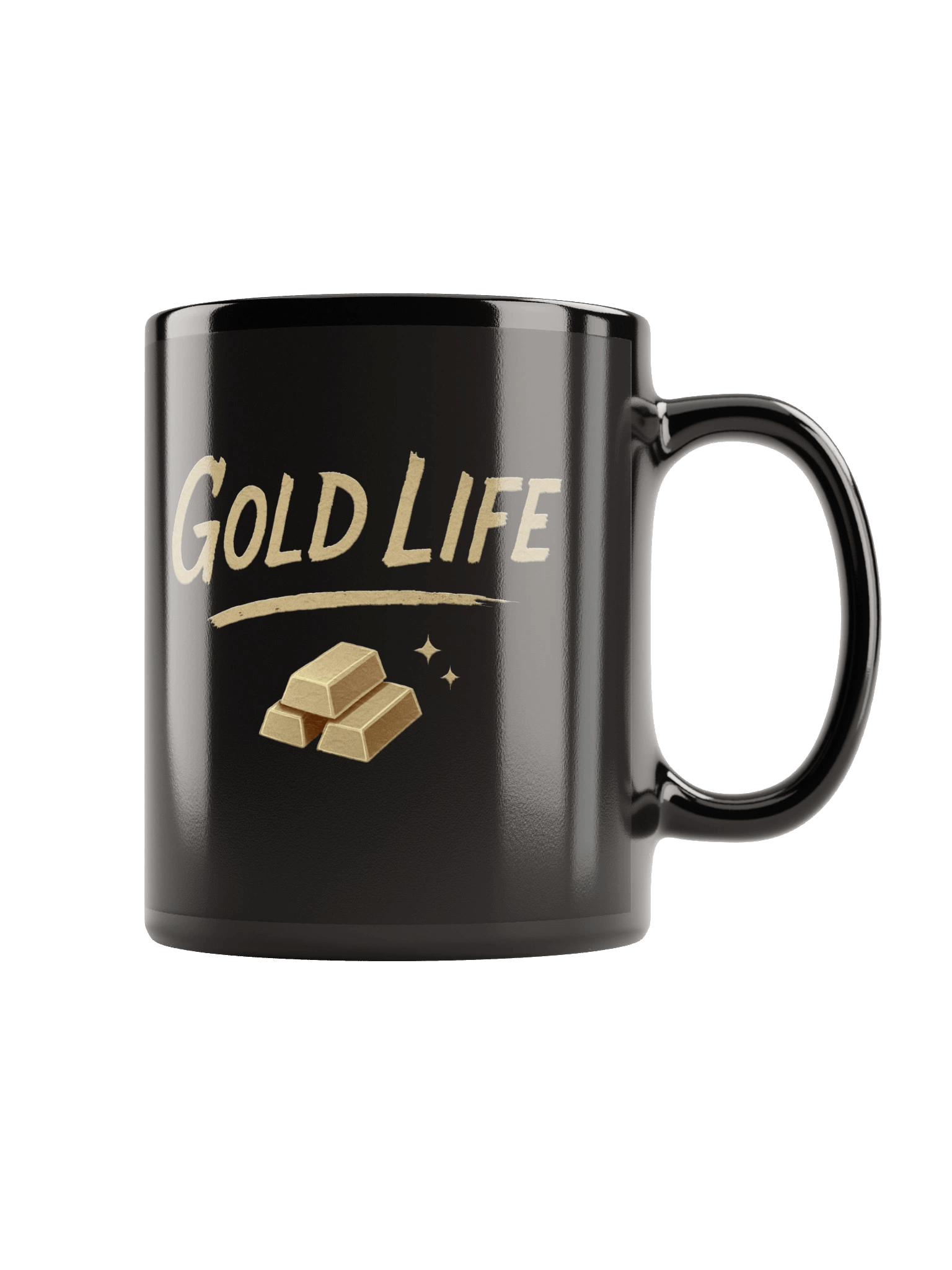 Gold Life Black Mug product image (1)