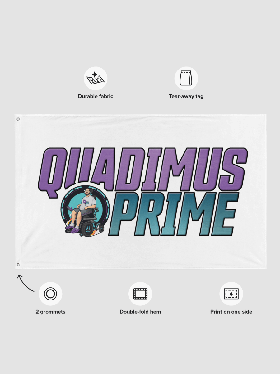 White QUADimus Prime flag product image (6)