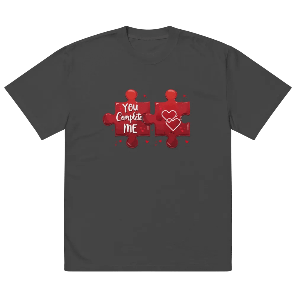 You Complete Me - Romantic Couples Puzzle Piece T-Shirt Design for Valentine's Day & Anniversary product image (4)