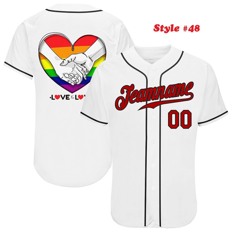 Authentic Baseball Jersey, Custom Baseball Jersey, Personalized Sport Jersey, Colorful, Flowers, Number, Gift, Love product image (189)