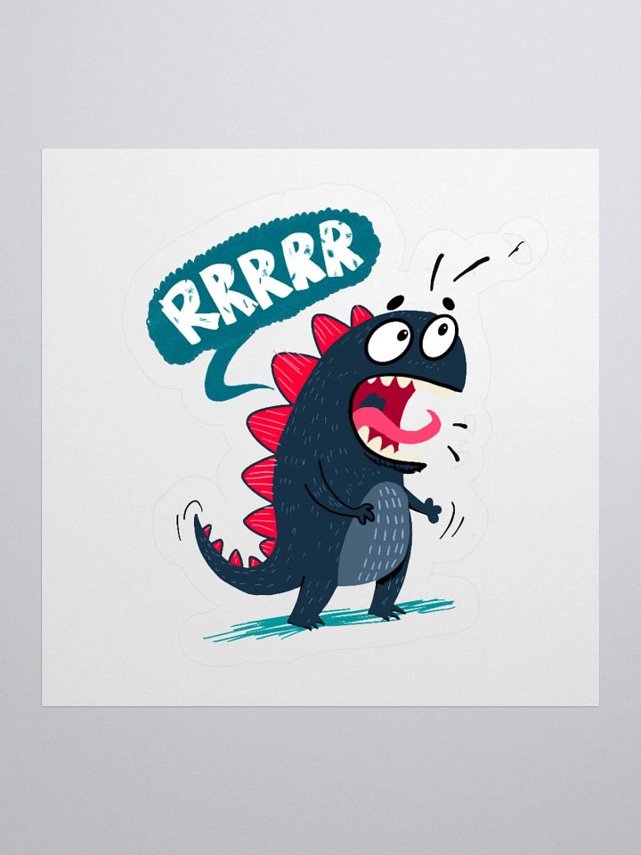 Dinosaur roaring Vinyl Stickers product image (2)
