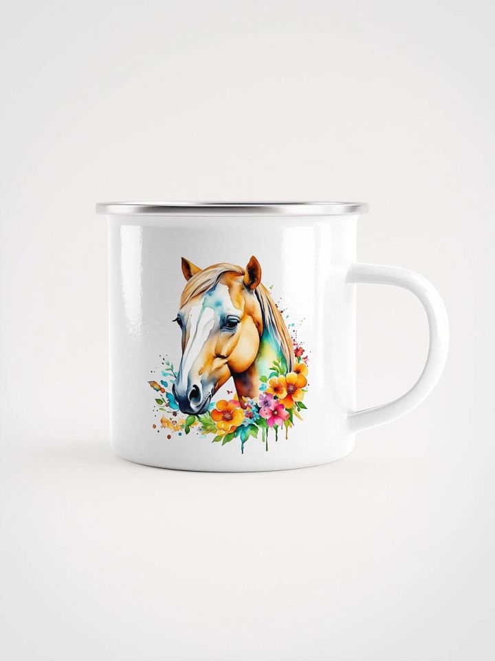Pretty Watercolor Pony and Flowers product image (1)