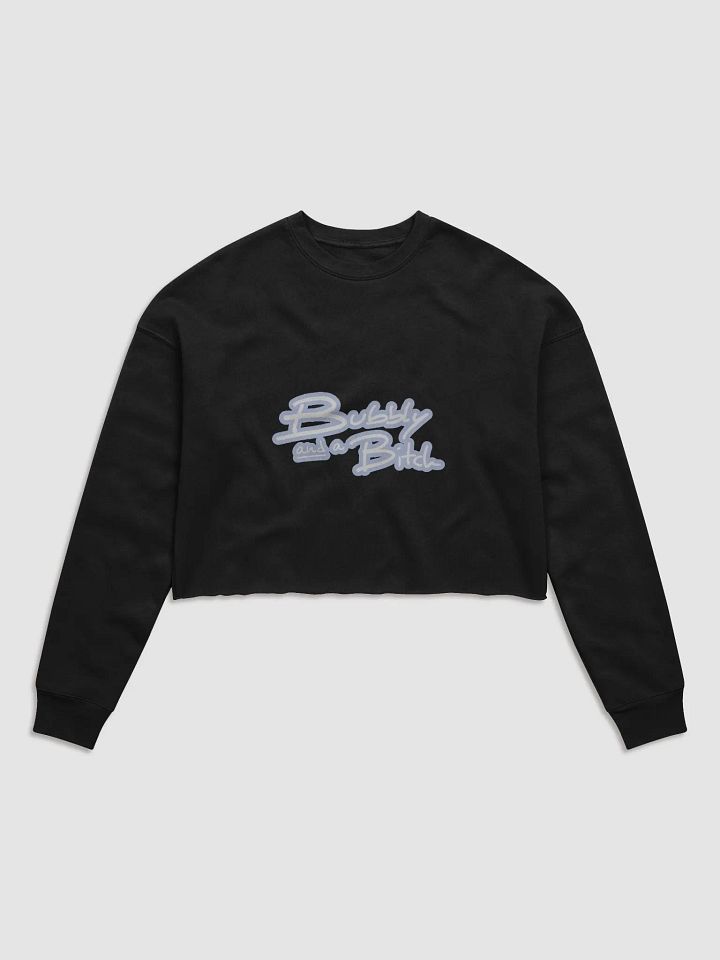 Bubbly and a B*tch (lined design, #BDCAEF) Women's Fleece Crop Sweatshirt product image (2)