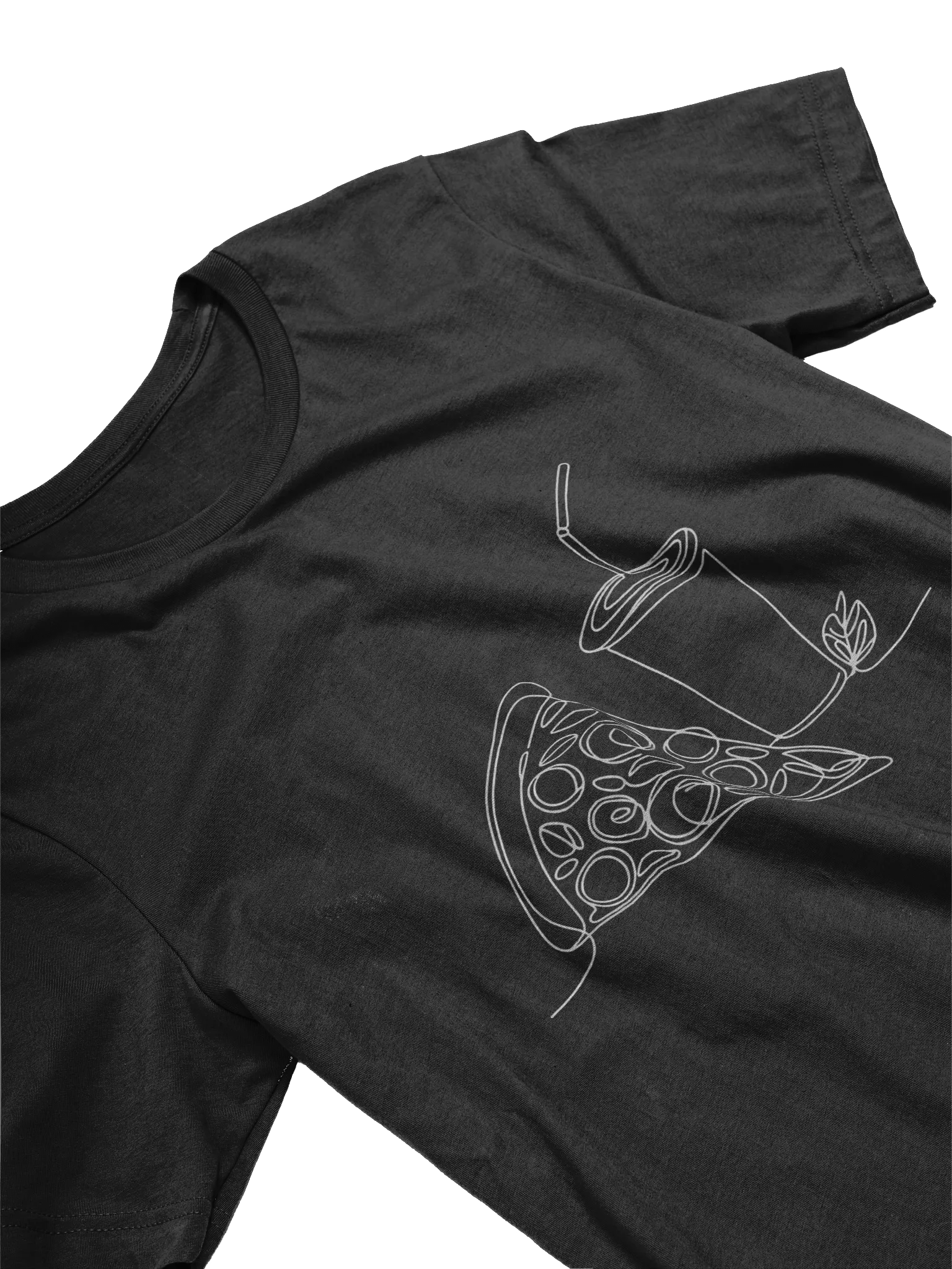 Pizza Slice And Soda Drink Line Art Design Tee product image (21)