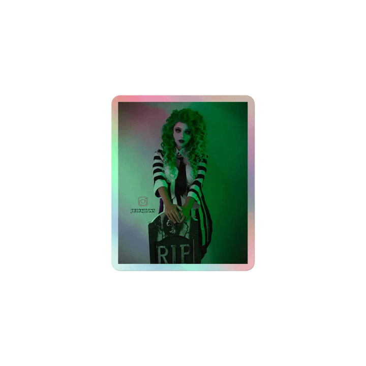 JuicyJinxs Beetlejuice Cosplay Holographic Sticker product image (1)