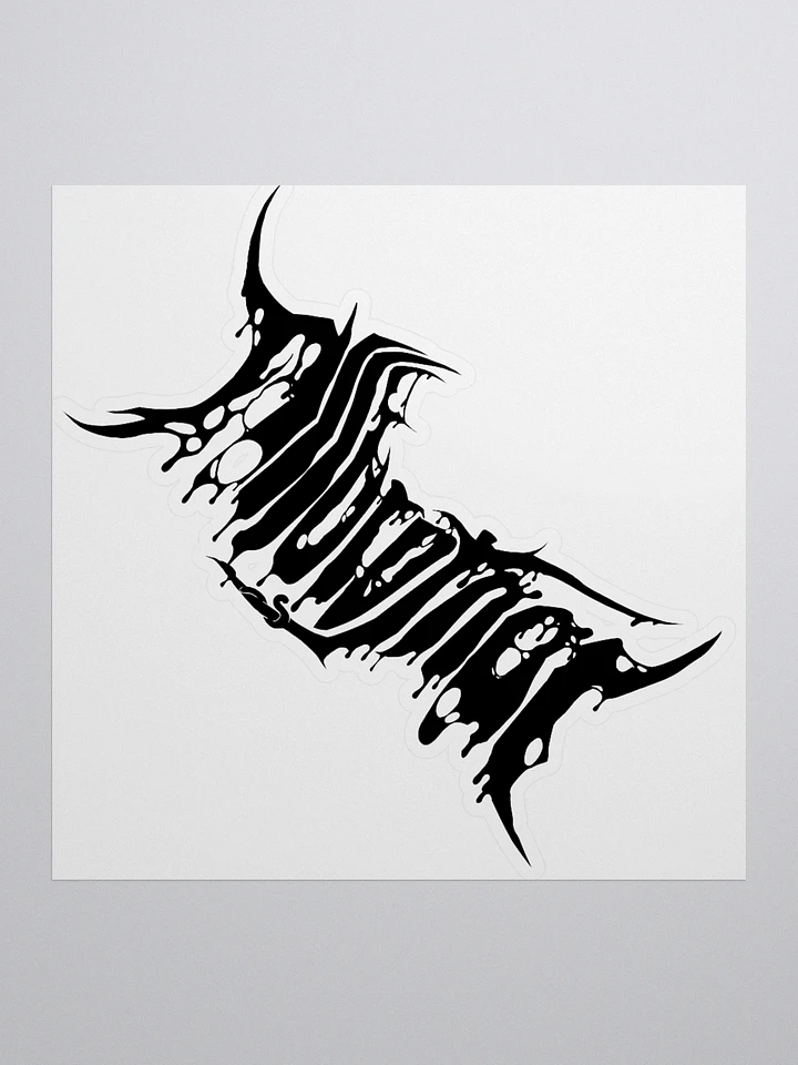 Melted Logo Sticker - Black on white product image (2)