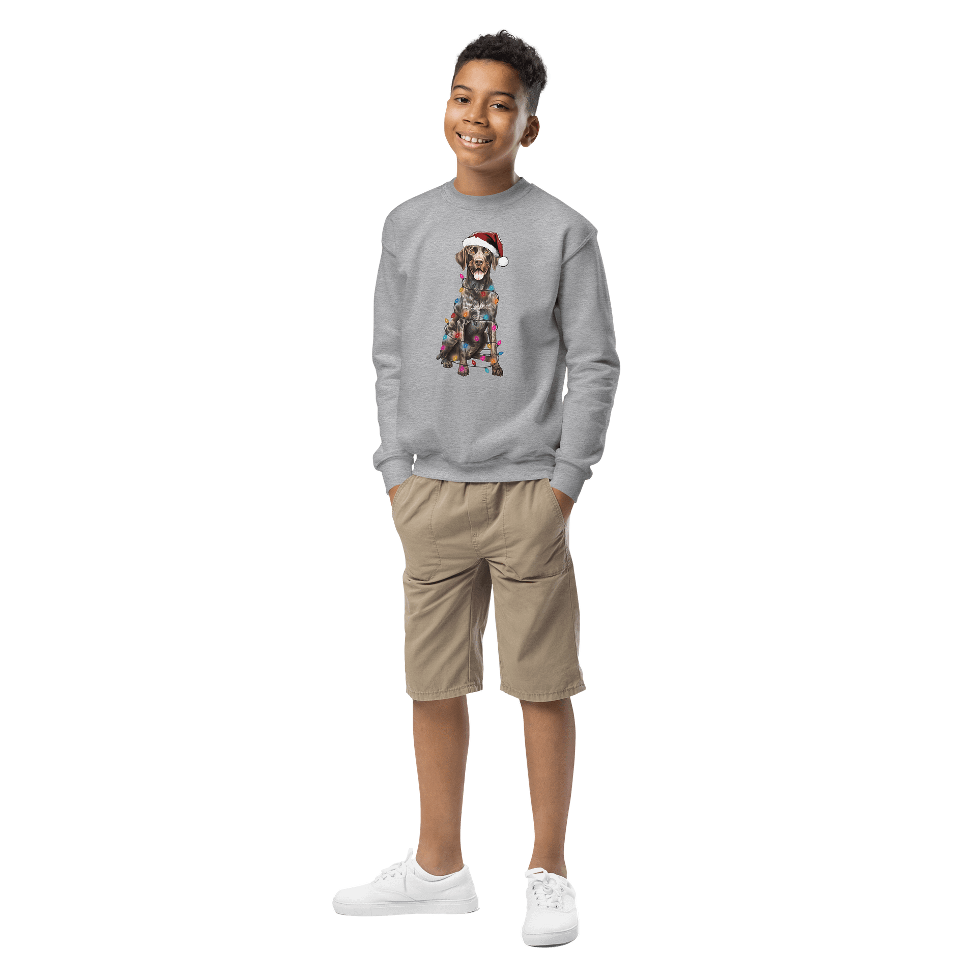 Funny Christmas German Shorthaired Pointer Youth Sweatshirt product image (5)