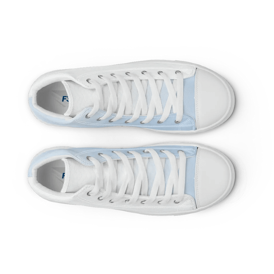 F3 Horse Logo Women's High Neck Canvas Shoes (Sky Blue) product image (12)