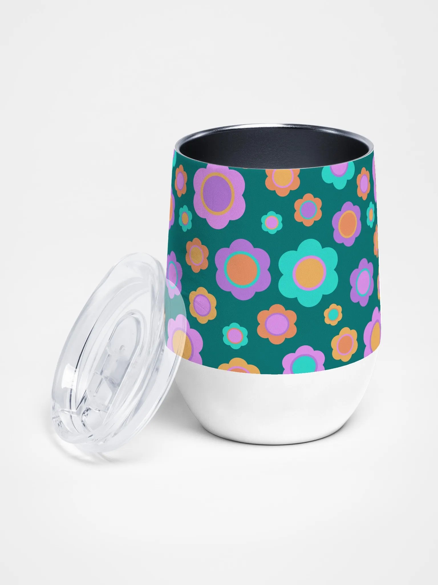 Party Time! Retro Flowers Wine Tumbler product image (3)