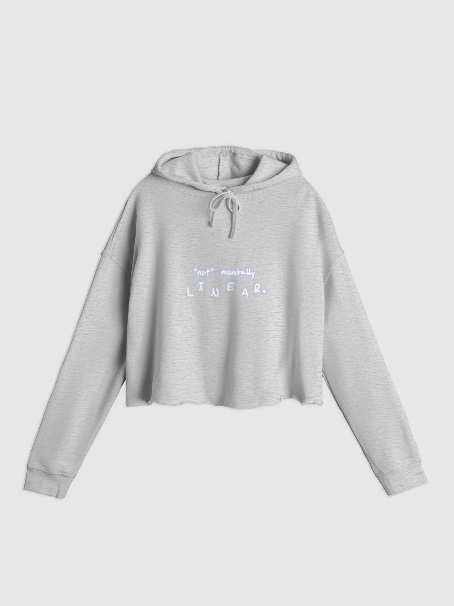 *not* mentally linear (lined design, #BDCAEF) lightweight cropped hoodie product image (7)