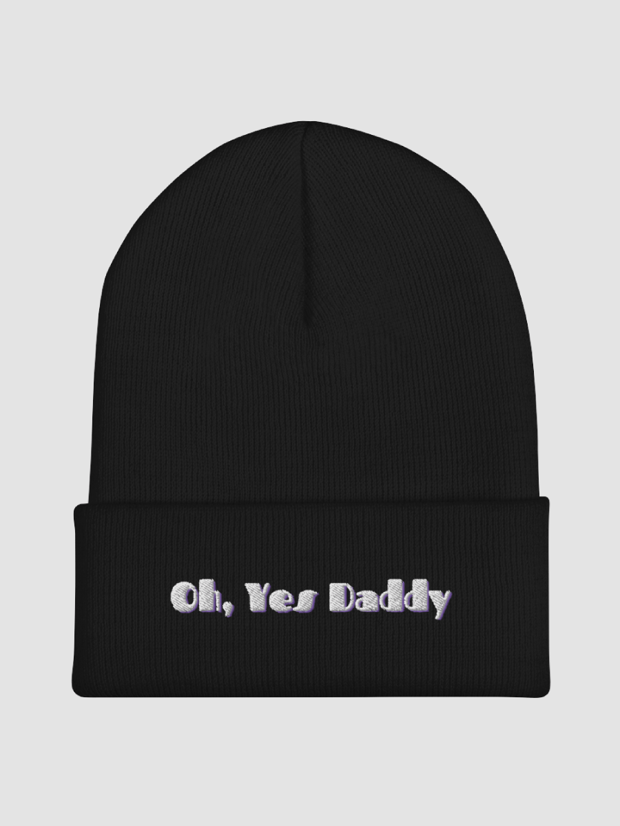 'Oh, Yes Daddy' Embroidered Cuffed Beanie product image (1)