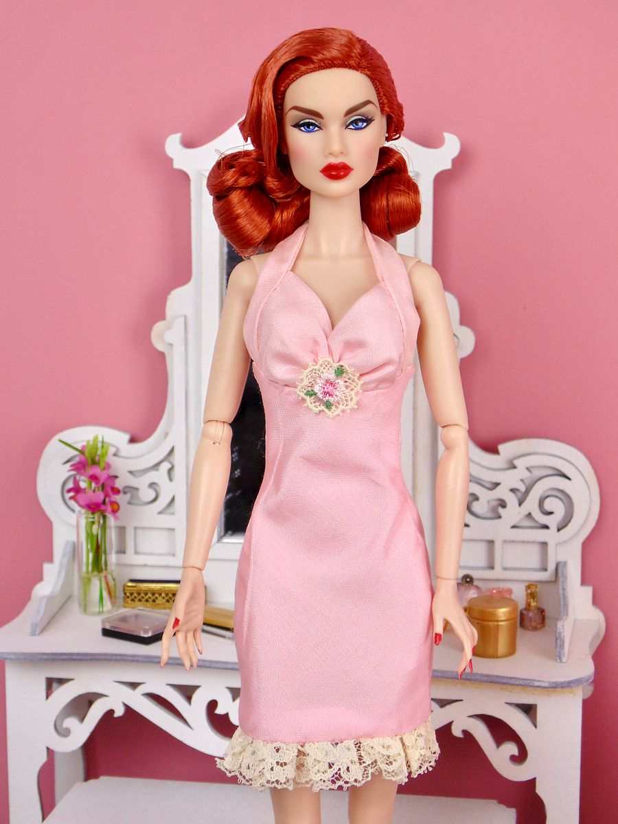 Pretty Peignoir OOAK fashion for 12” fashion dolls product image (2)