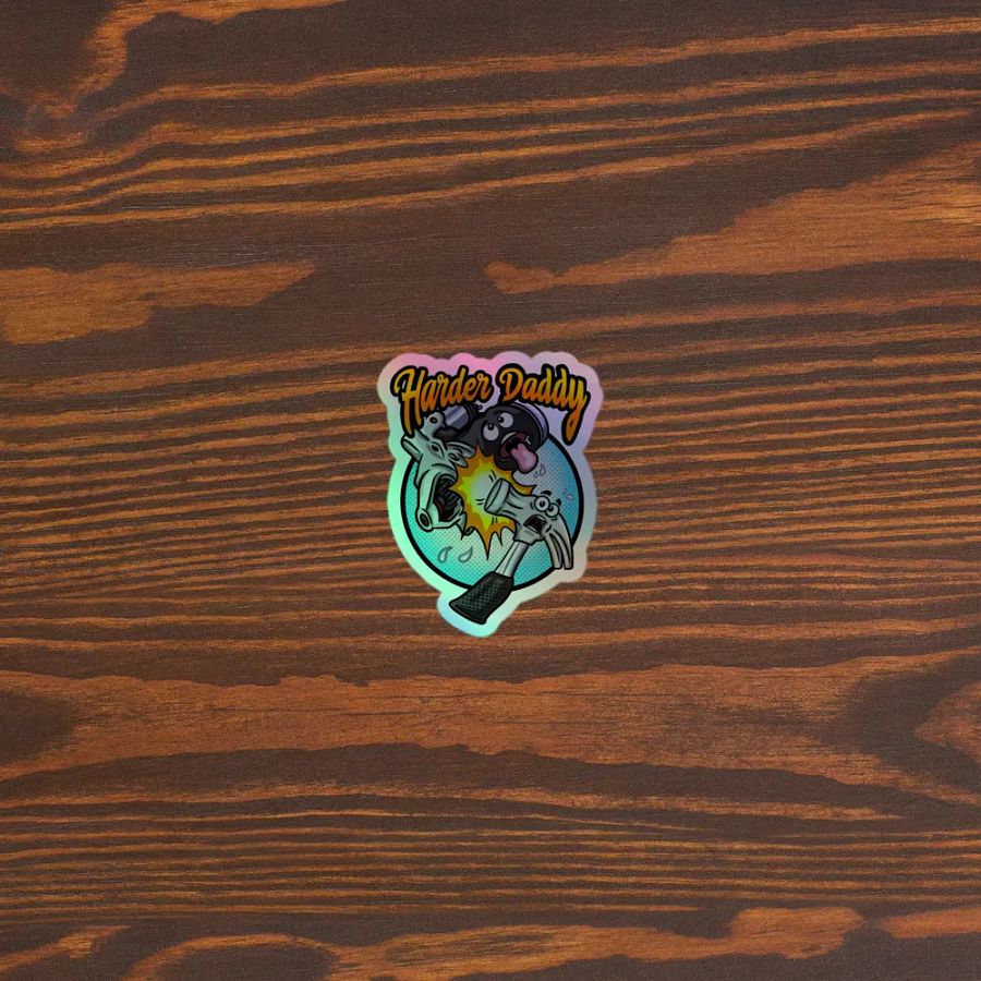 Harder Daddy Hammer Holographic Sticker Sheet product image (5)
