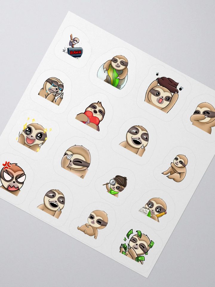 RTR Sloth Sticker Sheet product image (3)