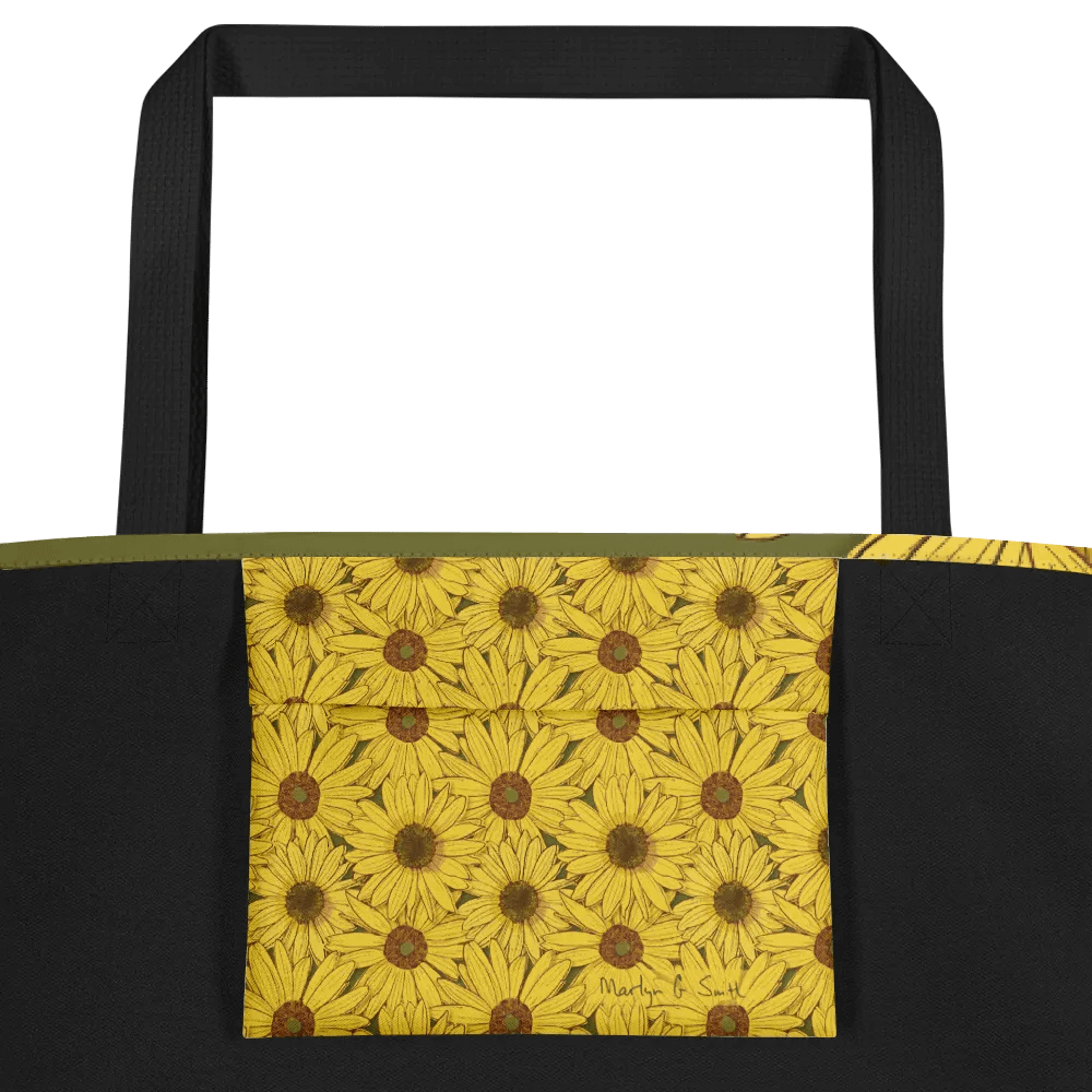 “Sunflower Stripes” Large Tote Bag product image (3)