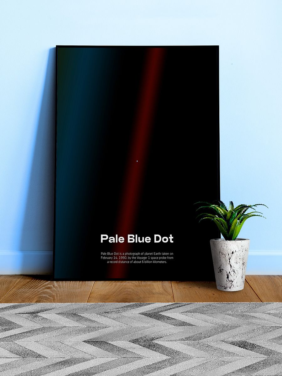 Pale Blue Dot poster, NASA Voyager 1, 1990 with Carl Sagan quote — Space poster product image (3)