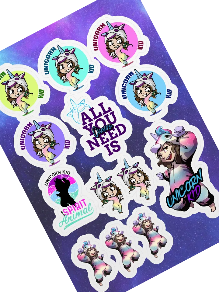 Unicorn Kid Sticker Sheet product image (2)