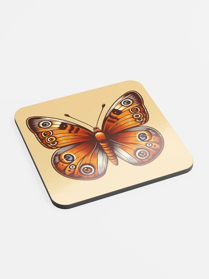 Orange Monarch Butterfly Cork Coaster product image (1)