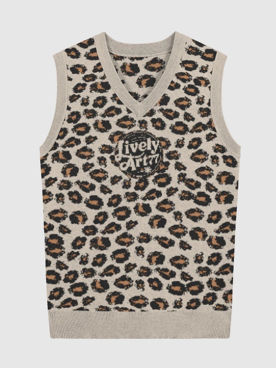 RETROMODERN Leopard V-Neck Vest product image (5)