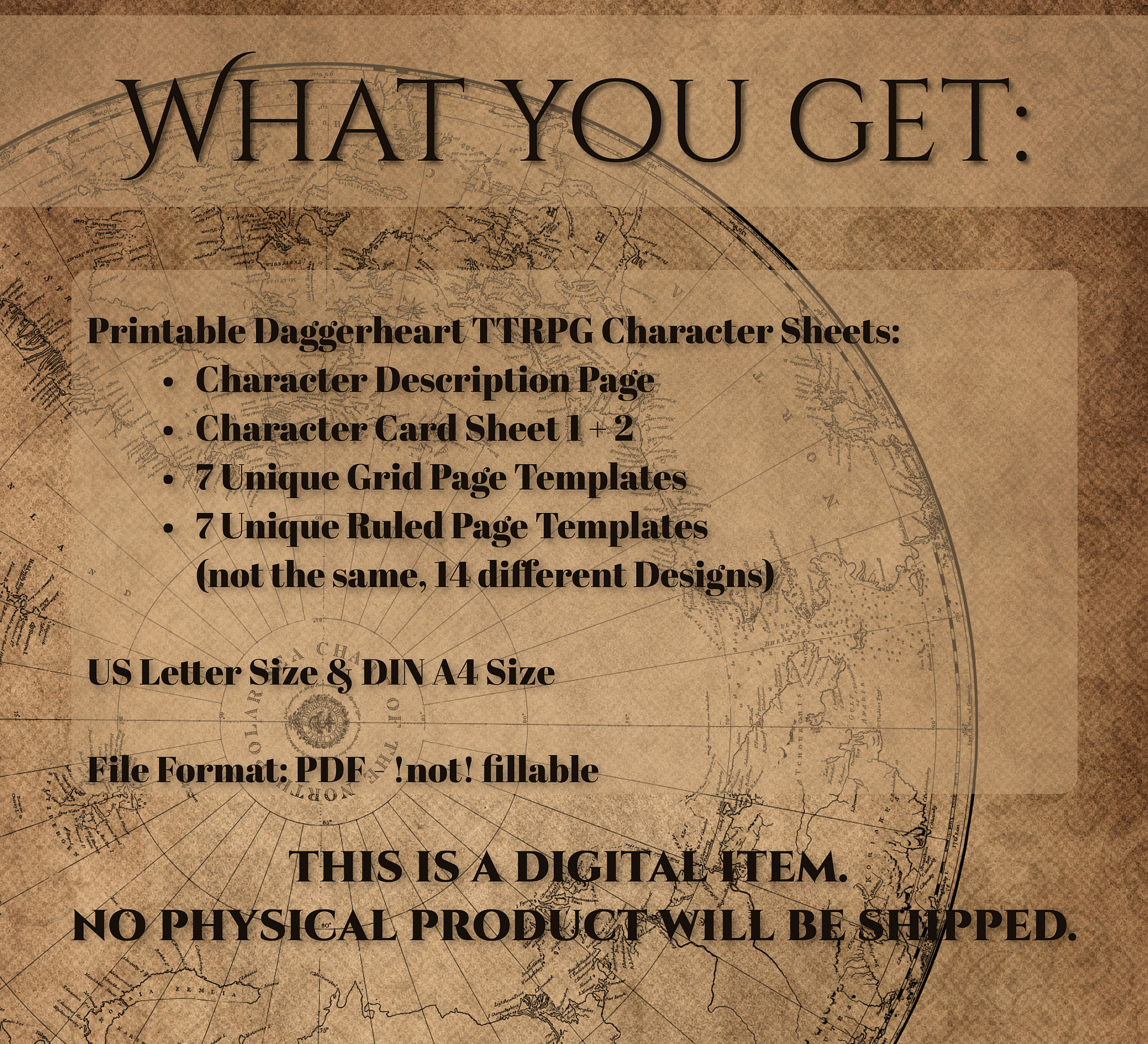 Vintage Daggerheart TTRPG Character Sheet and Journal product image (6)