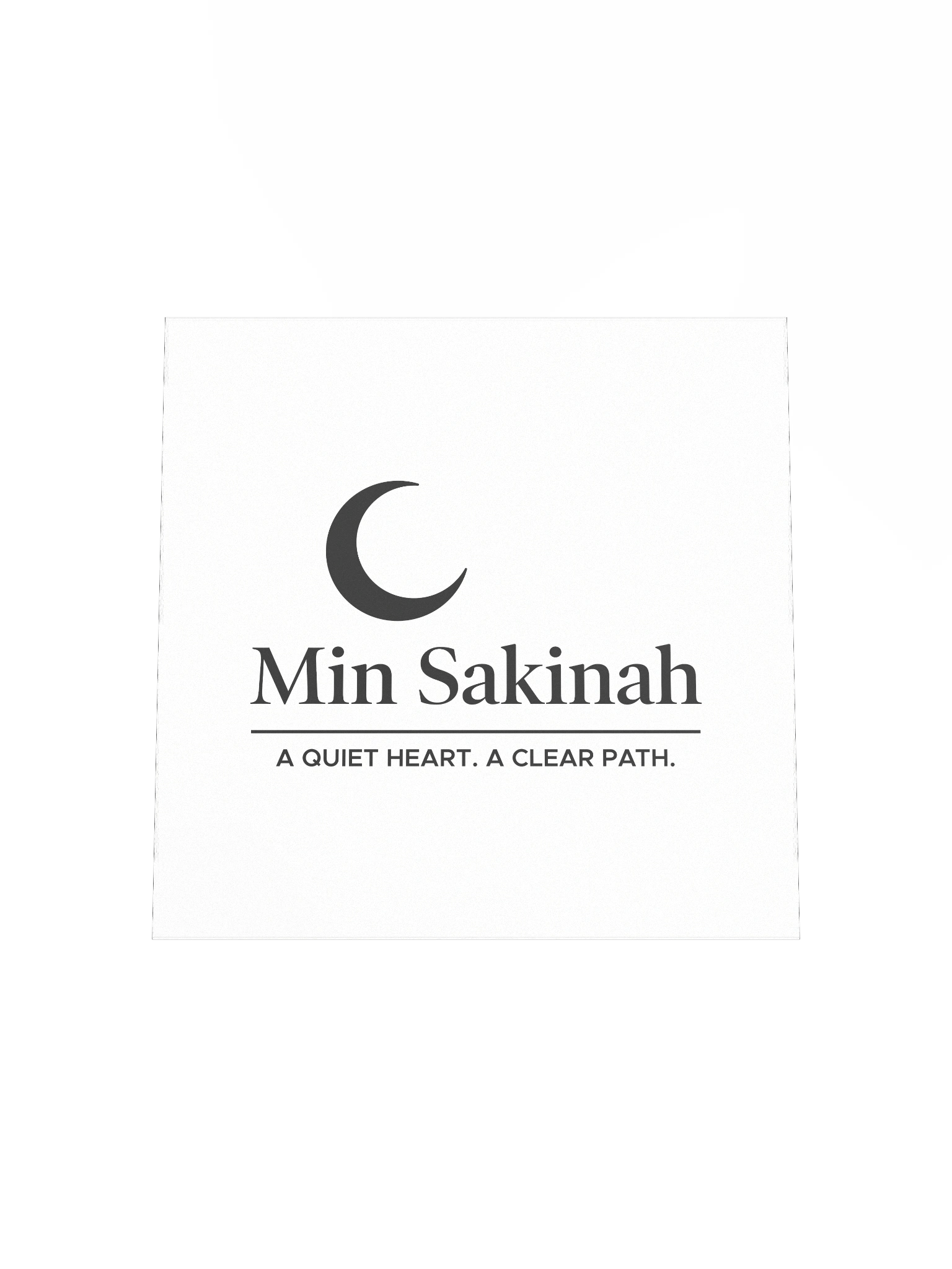 "Min Sakinah Vision" - Minimalist Poster (Wall Art) - Soft Black on White product image (4)