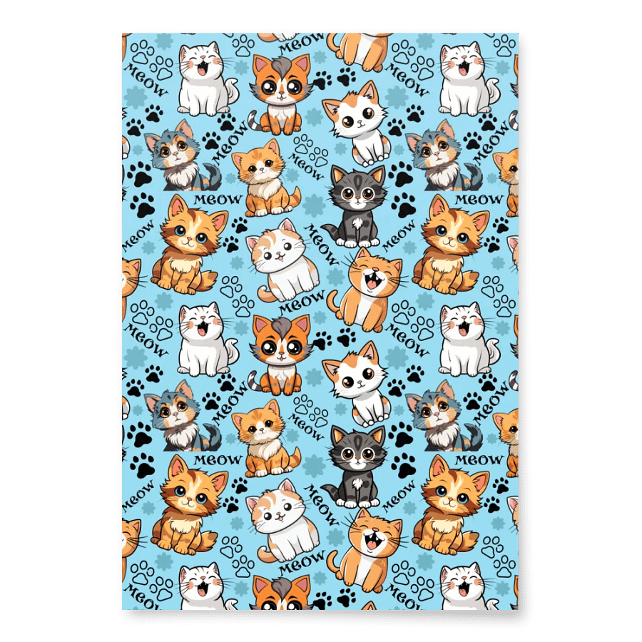 Meow Magic Wrapping Paper - Blue product image (4)