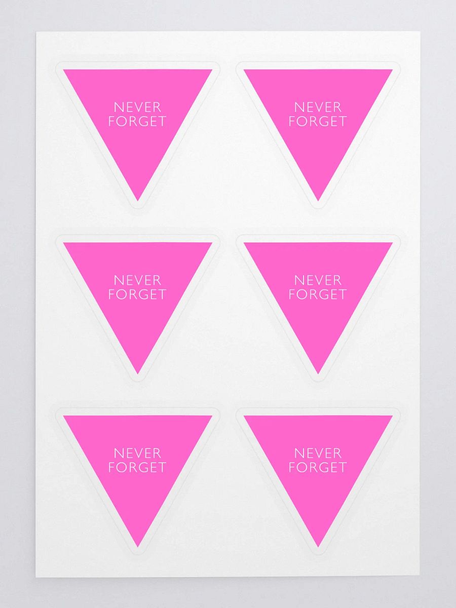 Never Forget - Pink Triangle - Stickers product image (3)