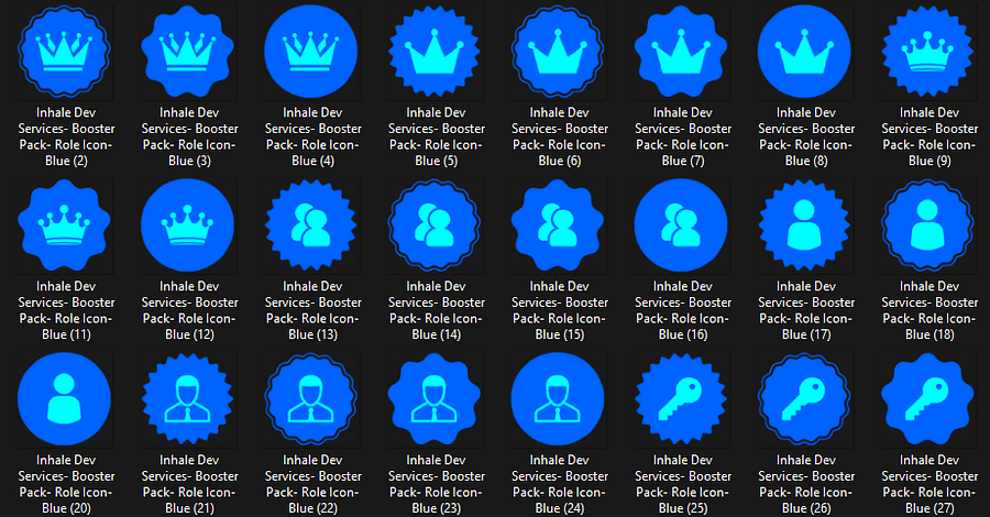 Super Huge BLUE Role Icon Pack product image (1)