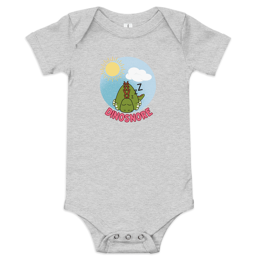Dino Snore - Sleeping, Snoring Dinosaur Cute Baby Onesie product image (4)