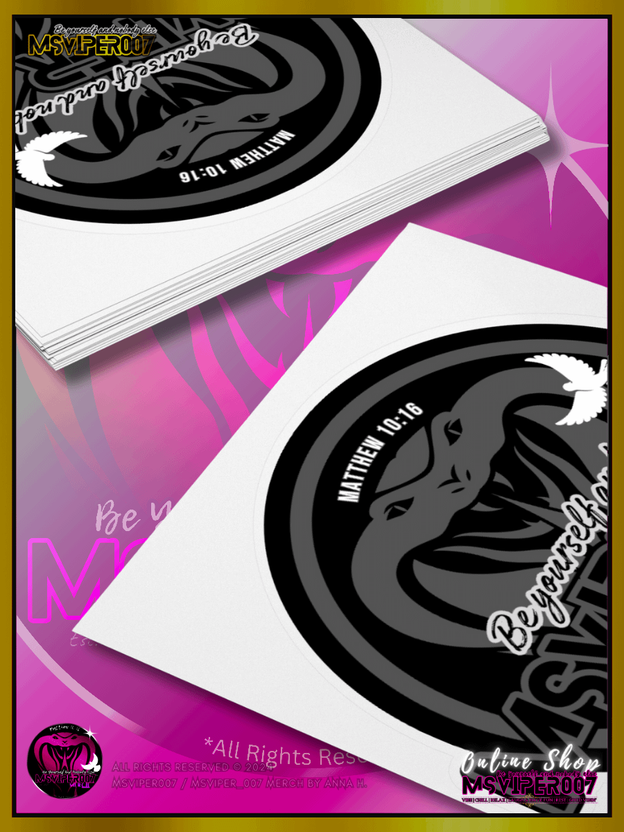Sticker - "MsViper_007™ Brand Classic" [gray/blk emblem] Support&Sport Kiss cut Stickers By Anna H. product image (4)