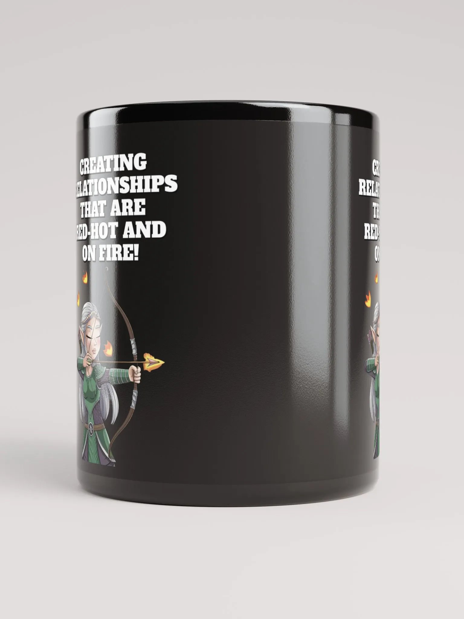 Creating Relationships That Are Red-Hot And On Fire! Valentine's Day Black Mug product image (5)