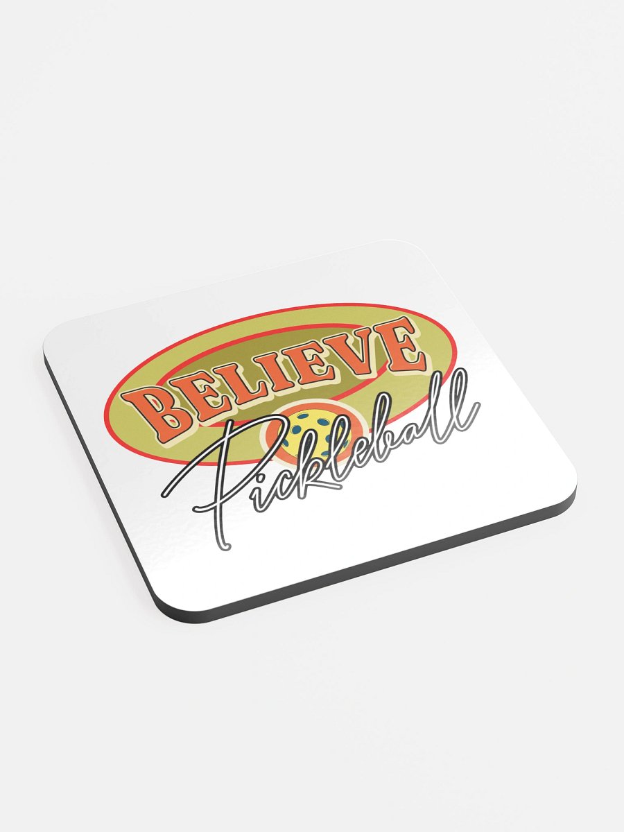 Believe Pickleball Glossed Cork Coaster product image (3)