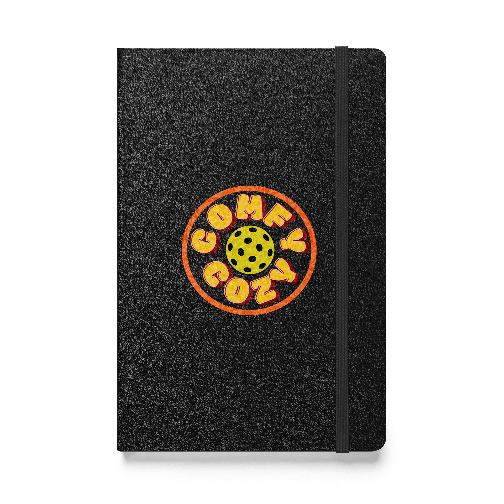 Comfy Cozy Pickleball Circle Radiant Words Hardcover Journal product image (1)