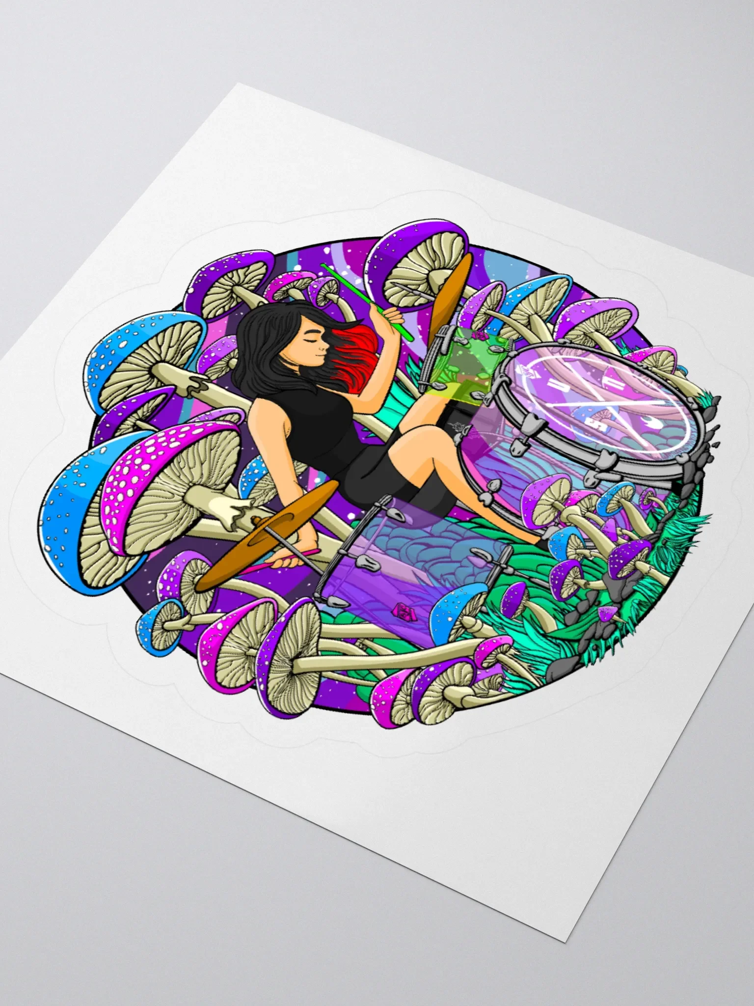 Mushroom Drummer Sticker product image (9)