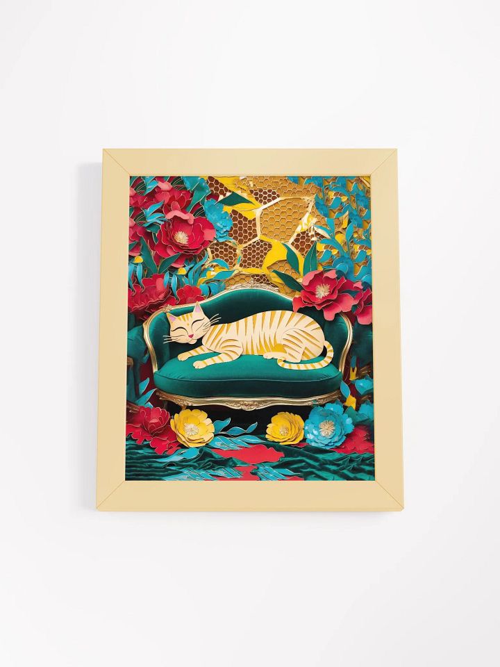 Cat In The Garden - Wall Art - Framed product image (1)