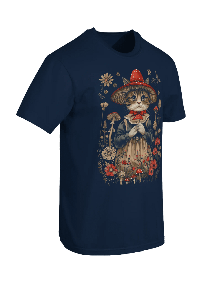 Vintage Cottage core Cat T-Shirt - Relaxed Fit Heavyweight Unisex Cotton T-Shirt product image (2)