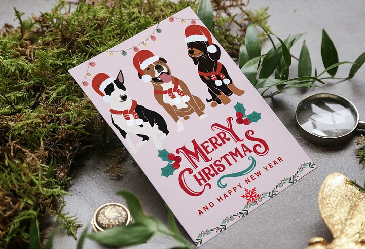 Christmas and New year greetings cards Bundle No 1 (5Cards) product image (2)