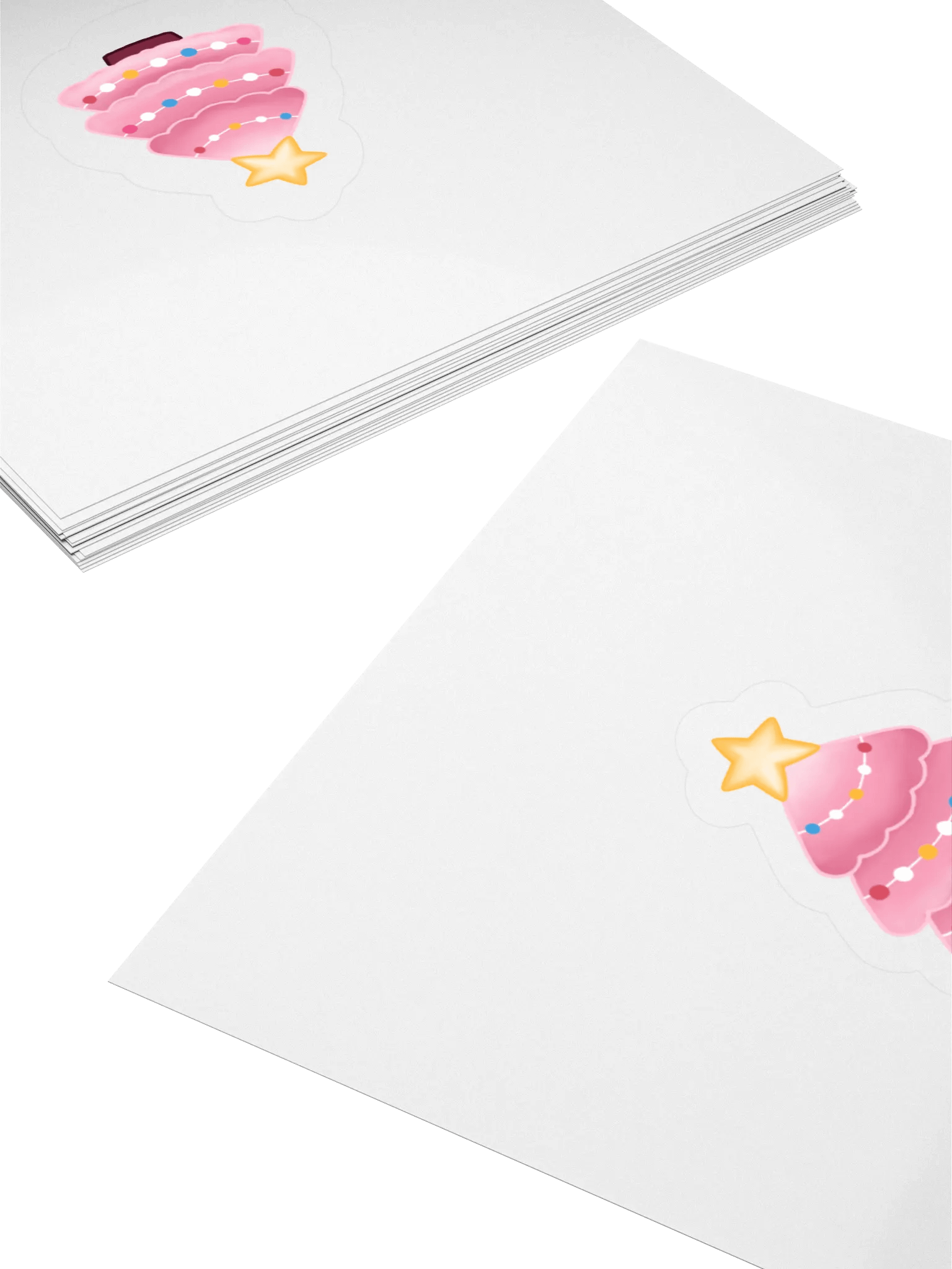 Cozy Pink Christmas Tree Sticker product image (4)