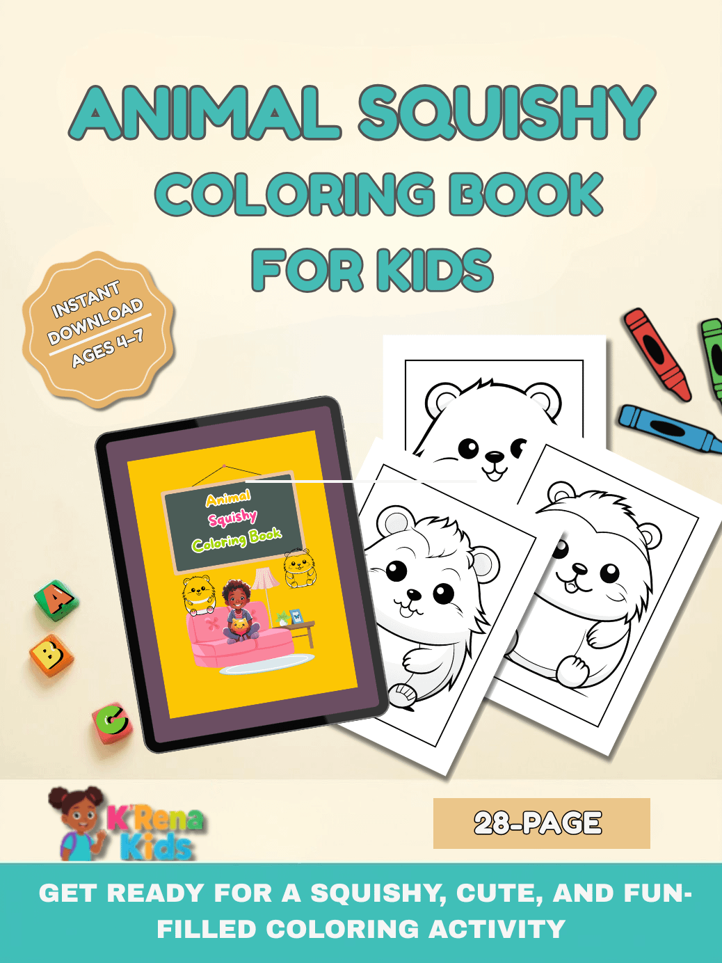 Animal Squishy Coloring Book product image (1)