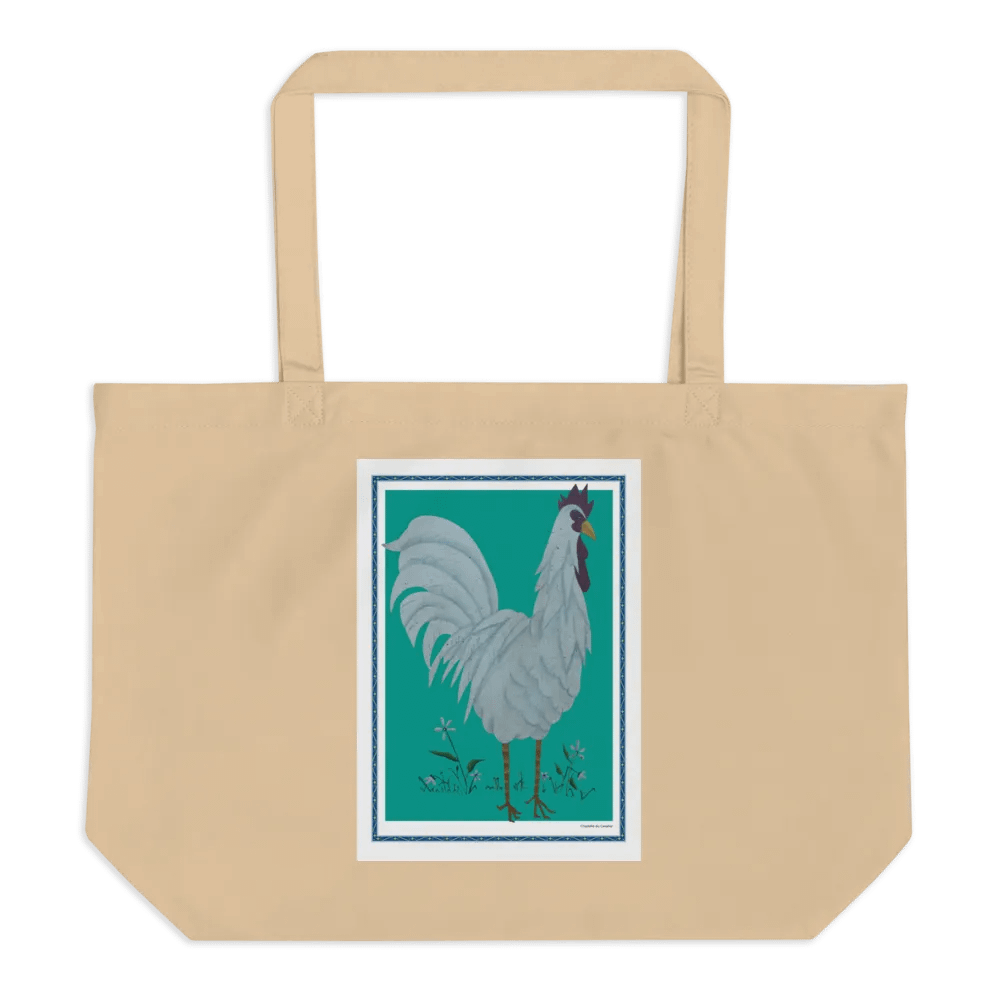 Eco Friendly Tote Bag with Chicken and Green Background product image (1)