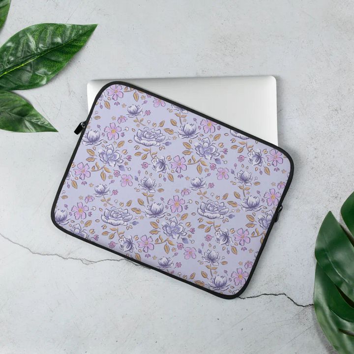 Flowers Galore Laptop Sleeve - Blue product image (2)